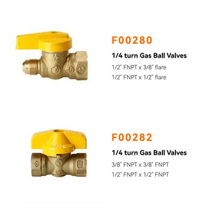 BODE New Arrival 1/4 Turn Brass Gas Ball Valve 1/2 Inch Gas Ball Valve For North American Market and Mexico