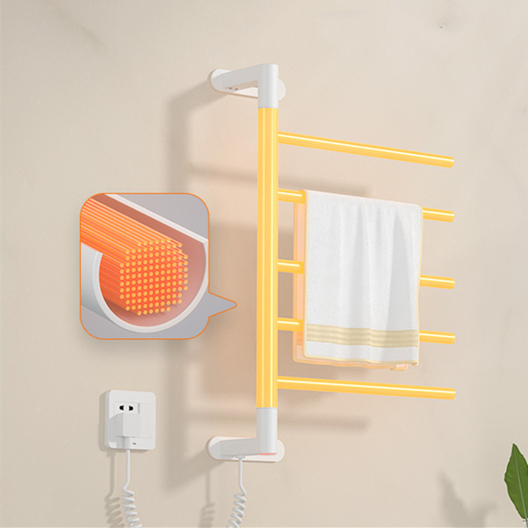 Wholesale New design electric heated towel rails with time control for bathroom stainless steel towel warmer