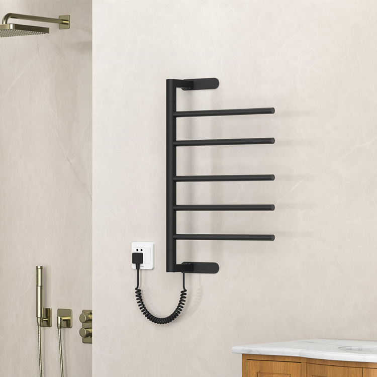 Wholesale New design electric heated towel rails with time control for bathroom stainless steel towel warmer