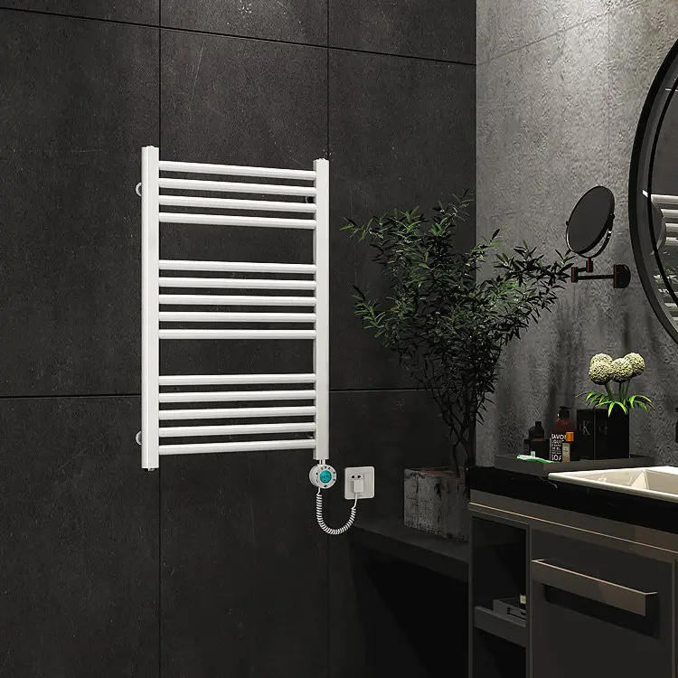 BODE High Quality Smart Electric Towel Warmer Heater Black Heated Towel Rack For Bathroom