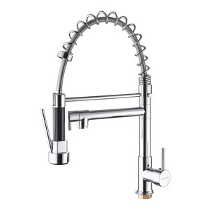 Kitchen Sink Faucet Solid Kitchen Faucet with Pull Down Sprayer Commercial Brushed Nickel Spring Kitchen Sink Faucet