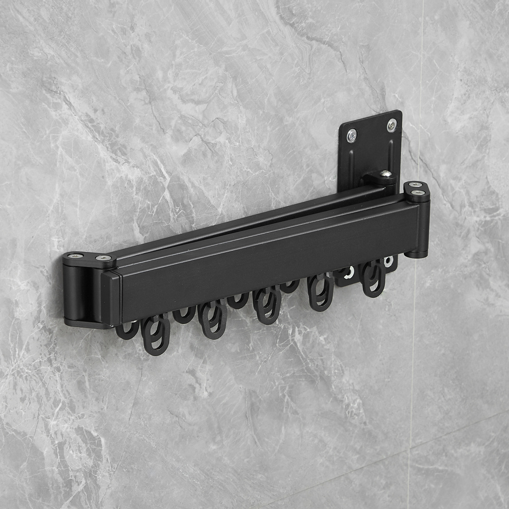 Folding Clothes Hanger Wall Mount Retractable Cloth Drying Rack Space Saving Home Laundry Clothesline washing lines