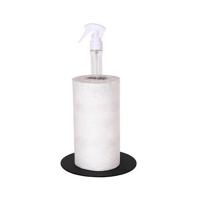 2023 Kitchen Countertop Paper Roll Holder Stainless Steel Paper Towels Holder With Spray Bottle