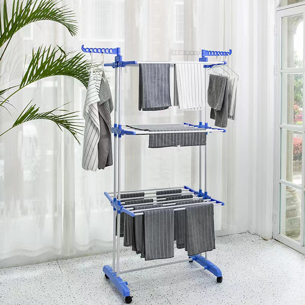 4 tier deluxe large plastic lidl tower winged clothes drying rack airer fold cloth drying stand clothes for drying with wheels