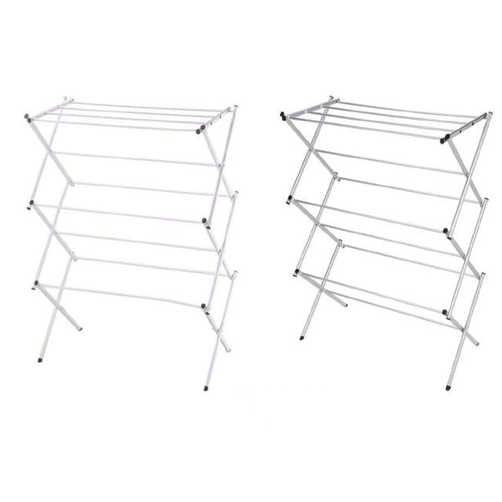 Wireking 8M drying space 3 Tier Extendable Drying stands collapsible mini clothing rack for Baby Clothes