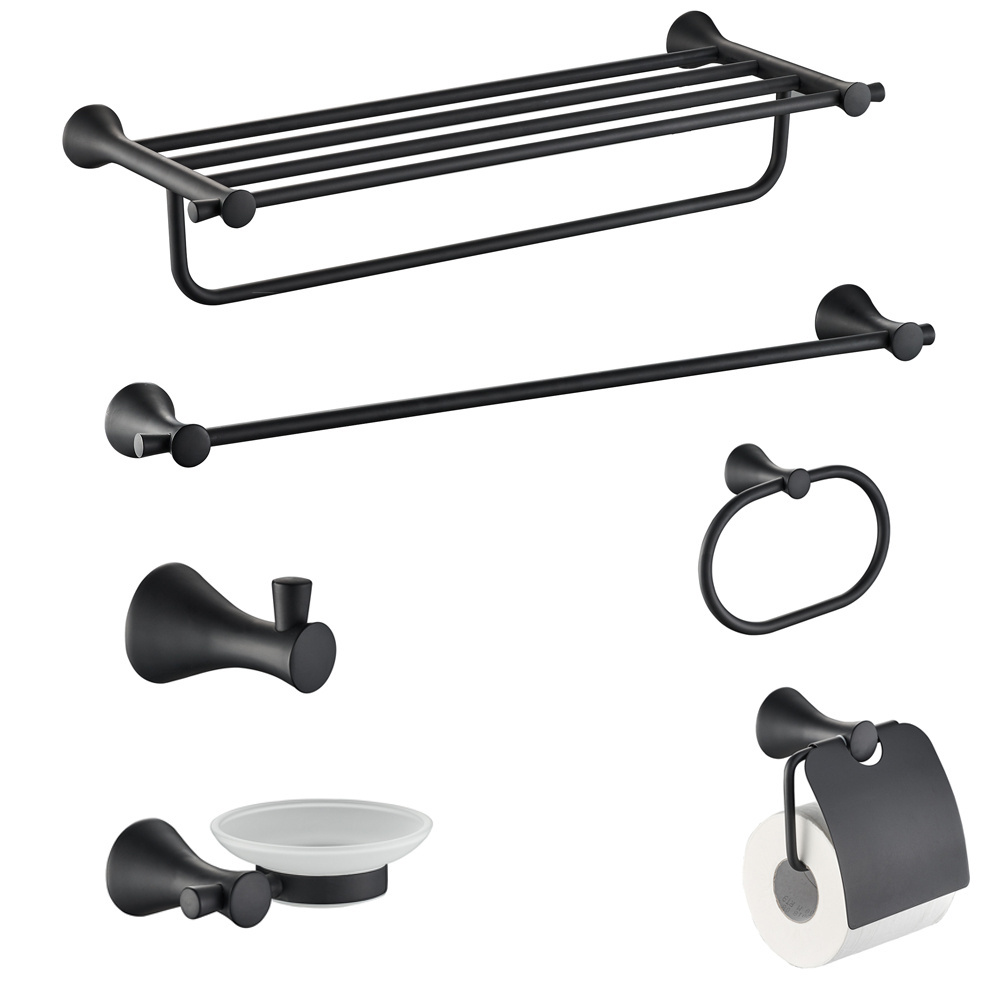 Morden Black Wall Mounted Towel Rail  Simple Design Single Towel Bar