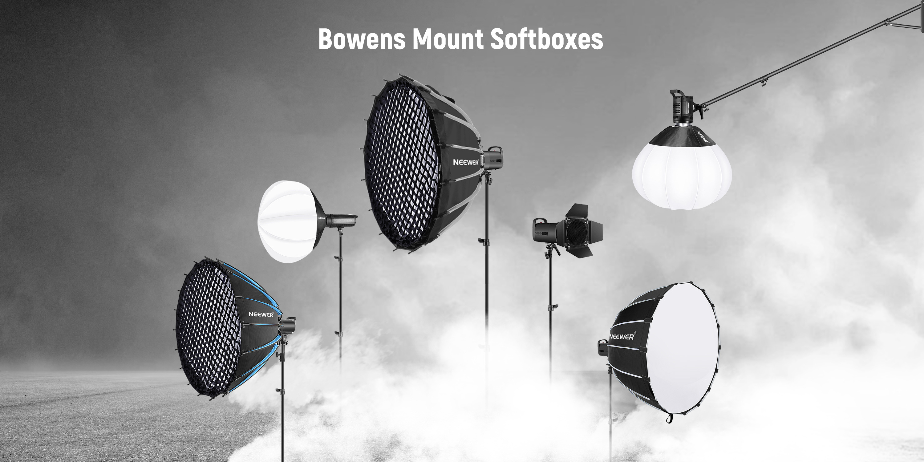 Quickly Release NEEWER 26inch/65cm Parabolic Softbox with Bowens Mount for Photography Studio Video Flash Light