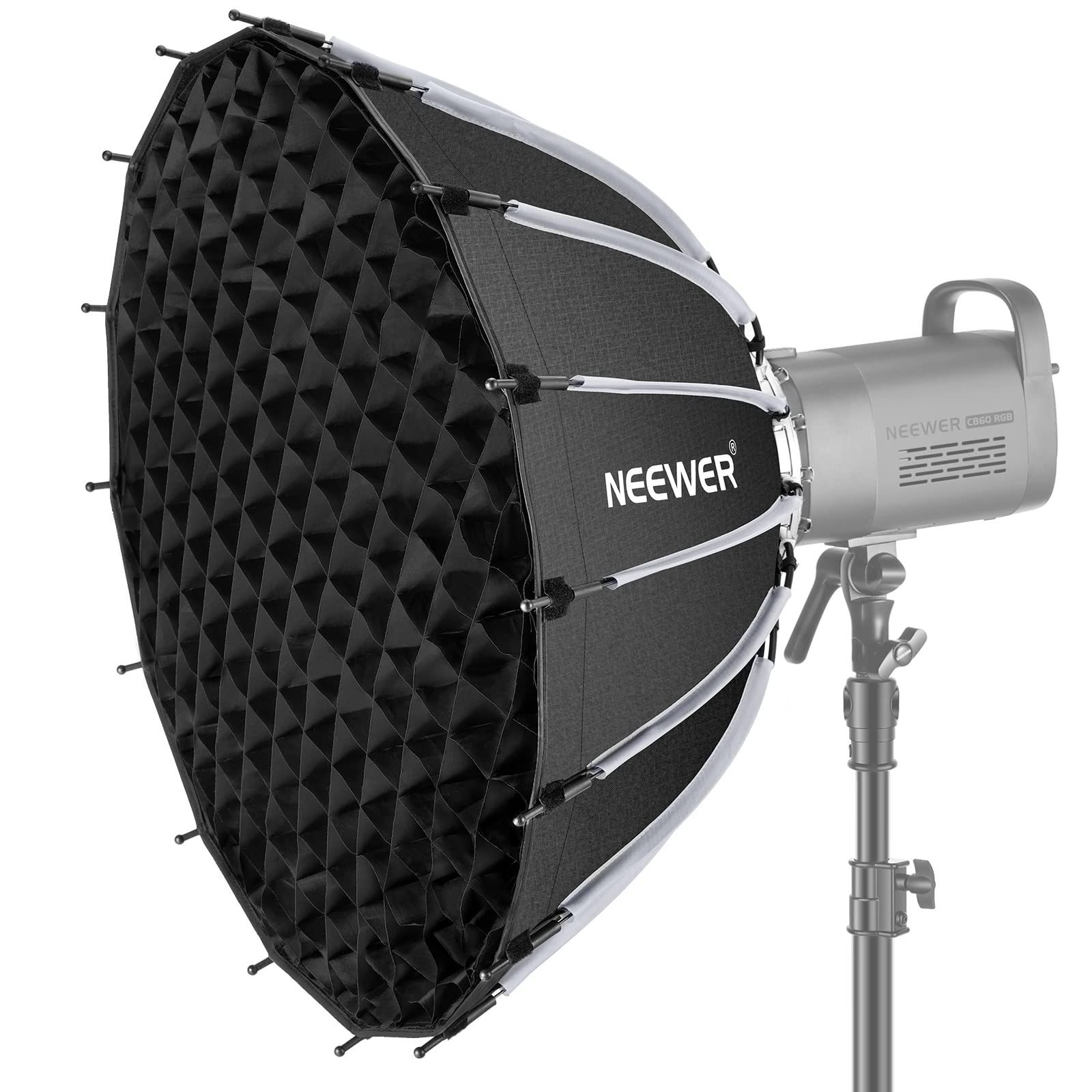 Quickly Release NEEWER 26inch/65cm Parabolic Softbox with Bowens Mount for Photography Studio Video Flash Light