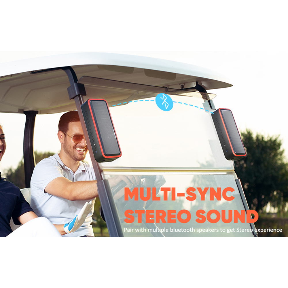 Factory Custom Logo Outdoor Golf  Stereo Speaker BT5.0 TF card HIFI Sound Strong magnet attraction Golf cart blue tooth speaker