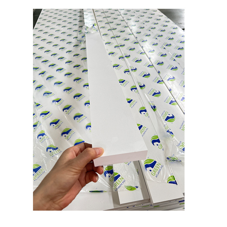 12mm 10mm 18mm 19mm White PVC Trim board narrow board  3/4 in. x 3-1/2 in. x 18 ft. pvc trim board for exterior