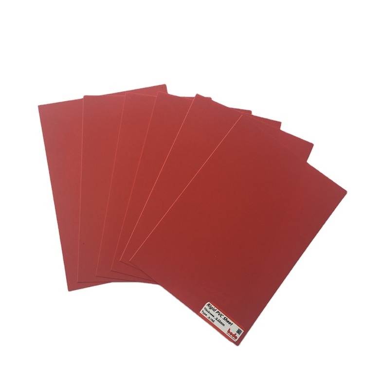 1mm Thin Polyurethane Sheet Rigid PVC Plate Red Colored PVC Plastic Sheet