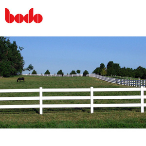 2*6*192 inch Notched 3 Rail PVC Heavy Duty Vinyl Horse White Plastic Ranch Split Rail Fencing