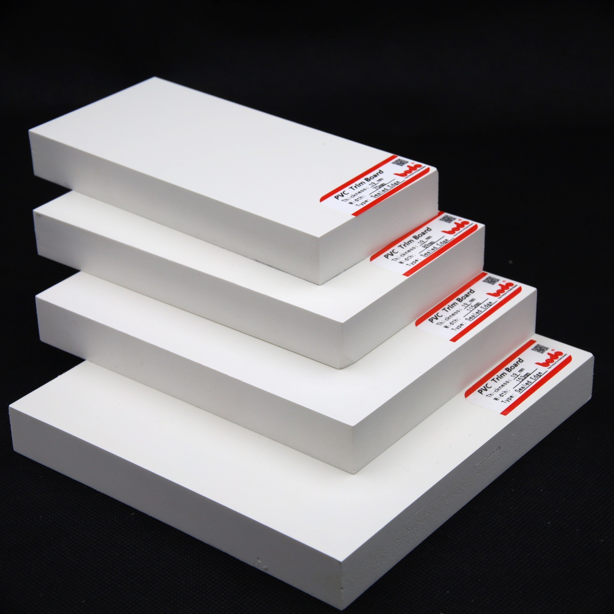 19/25mm 1/2'' 3/4'' PVC Trim Boards for door and windows 0.75-in x 3.5-in x 8ft with sealed edges pvc trim board for exterior