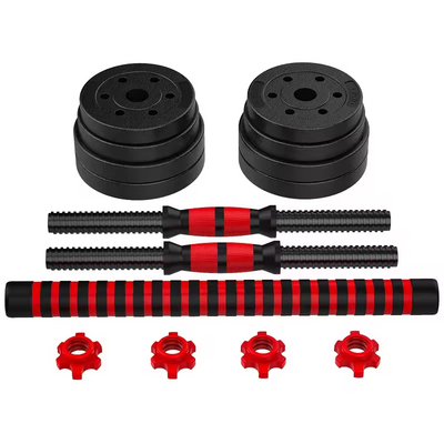 Environmental friendly cement dumbbell Adjustable Weight Dumbbell And Barbell Sets home gym barbell with kettlebell