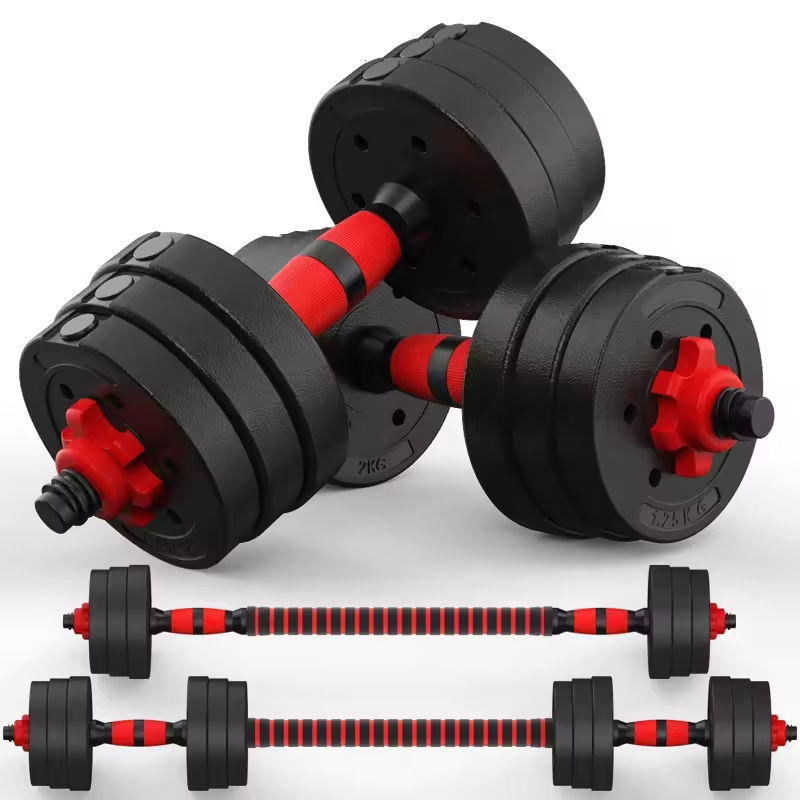 Environmental friendly cement dumbbell Adjustable Weight Dumbbell And Barbell Sets home gym barbell with kettlebell