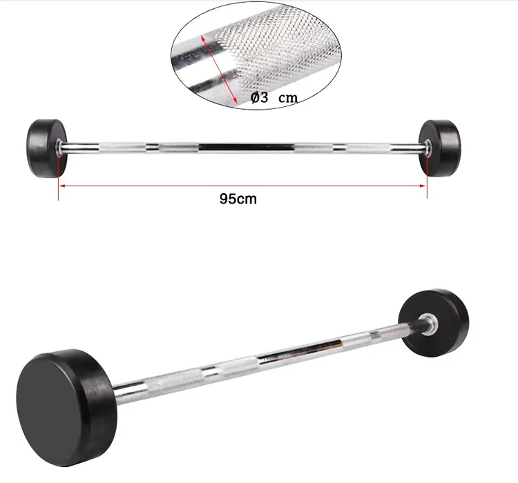 Wholesale Commercial weight training fitness equipment barbell gym weightlifting Rubber barbell sets