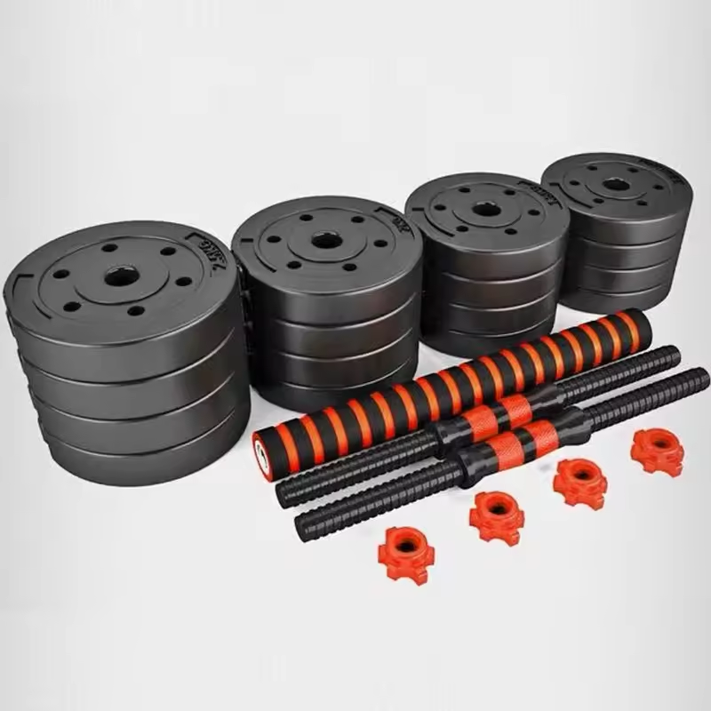 Environmental friendly cement dumbbell Adjustable Weight Dumbbell And Barbell Sets home gym barbell with kettlebell