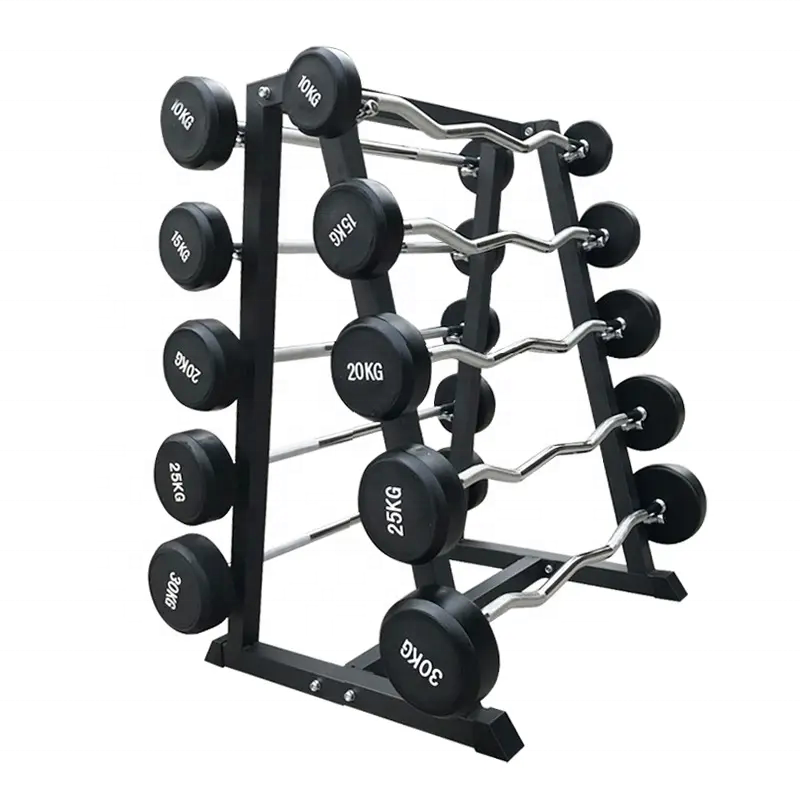 Wholesale Commercial weight training fitness equipment barbell gym weightlifting Rubber barbell sets