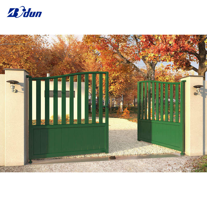 swing slide aluminum iron entrance main gate electric folding gate with automatic motor