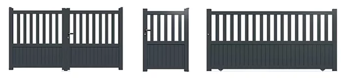 Easy Install custom design swing Modern Style Villa House Factory Aluminum automatic gate system fence sliding driveway gate