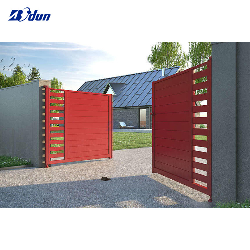 swing slide aluminum iron entrance main gate electric folding gate with automatic motor