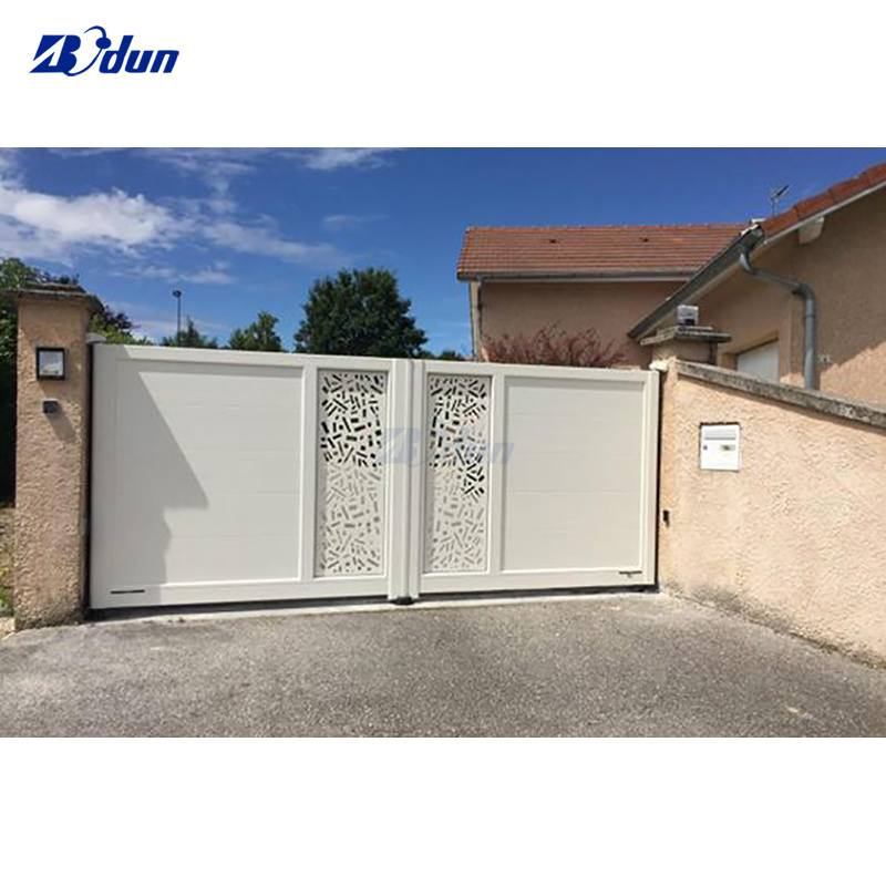 swing slide aluminum iron entrance main gate electric folding gate with automatic motor