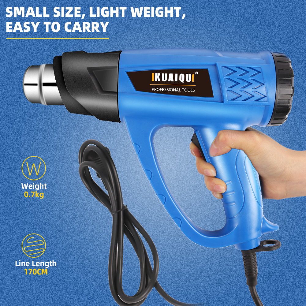 KQ8610S Hot air gun LCD Digital Display industrial Plastic Welding Torch Wind Rushing Machine Baking Heat Shrinkable Hair Dryer