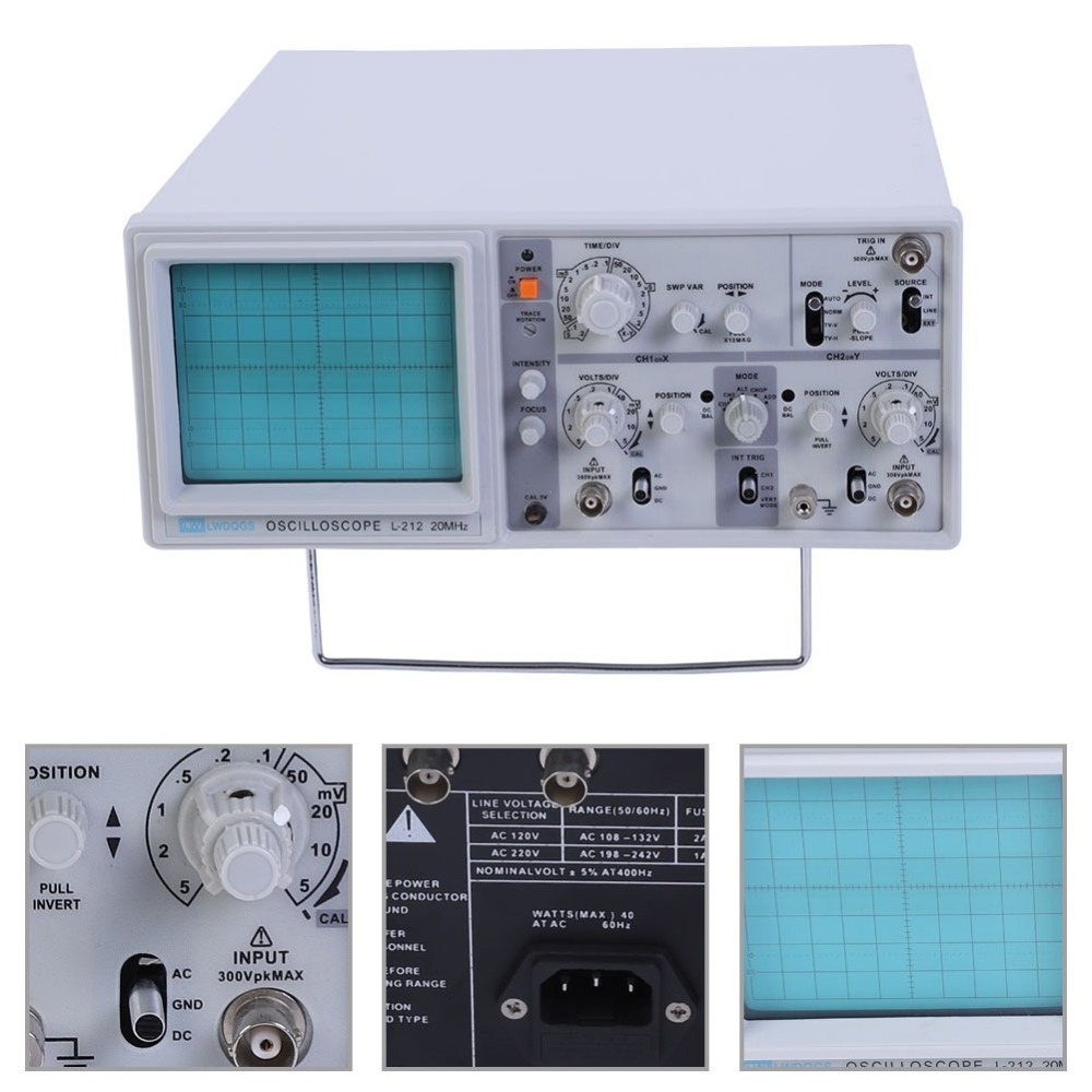 LW L-50100 100MHZ Analog Oscilloscope Dual Channel Desktop Oscilloscope for Laboratory Teaching