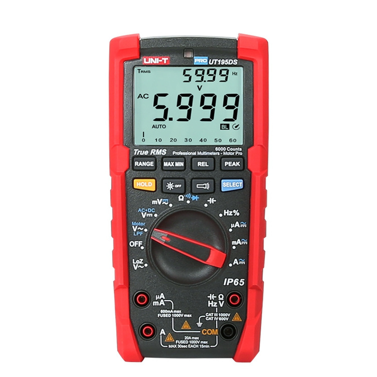 UNI-T UT195DS Industrial Professional True RMS AC DC Digital Multimeter Flashlight / Low Pass Filter Test / LoZ Measurement