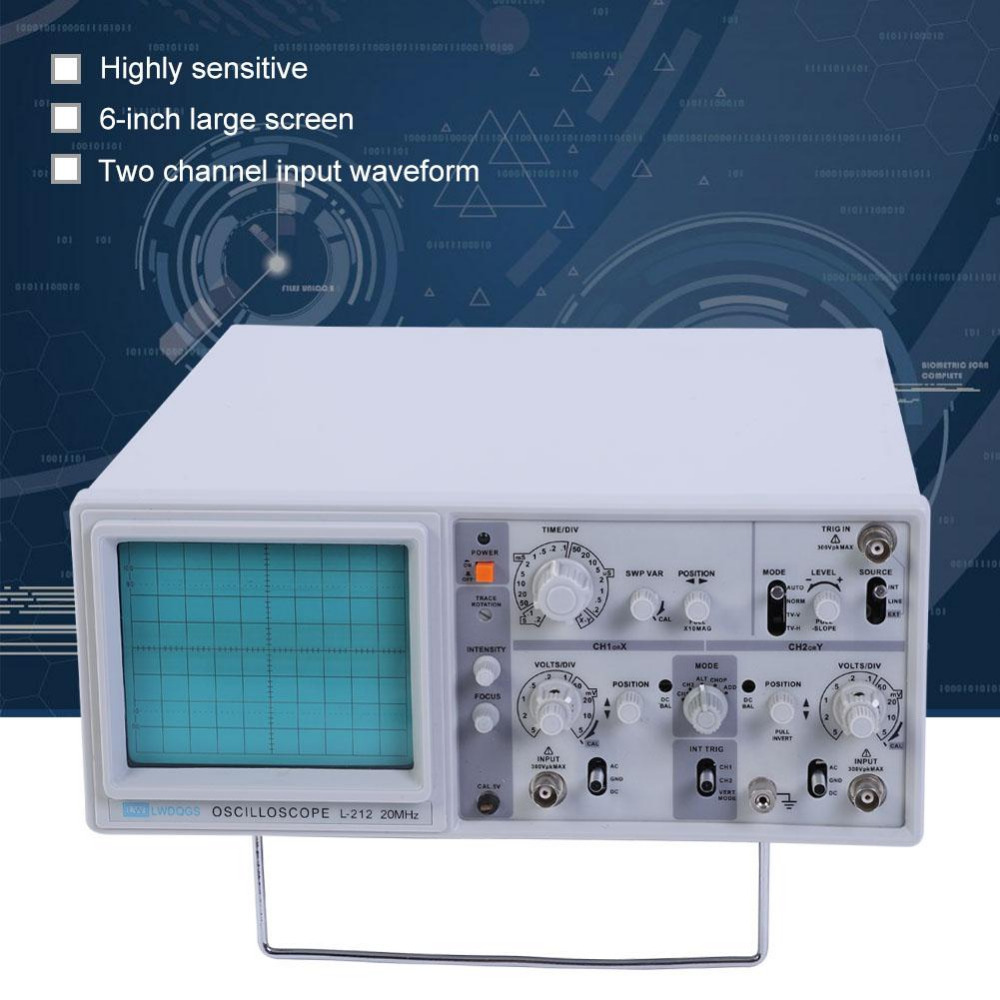 LW L-50100 100MHZ Analog Oscilloscope Dual Channel Desktop Oscilloscope for Laboratory Teaching