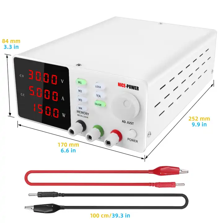 Dc Switching Power Supply Switch 12V Variable 0-30V 0-5A Adjustable Switch Storage Function Digital Dc Power Supply