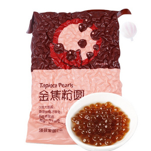 BODUO Golden Tapioca Pearl 1Kg*20bags/CTN Bag Packaging Best Golden boba tapioca pearls Taiwan Boba Pearl Tapioca ball Factory