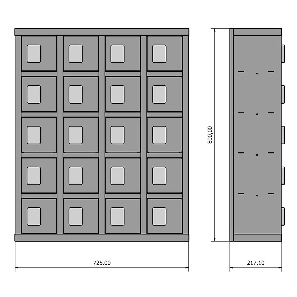 Electronic Metal Locker High Quality 20 Doors For Factory School Hospital Gym Hotel Digital Electronic Password Lock