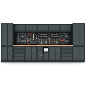 Modular Tool Cabinet System Metal Workbench With Drawers Tool Trolley