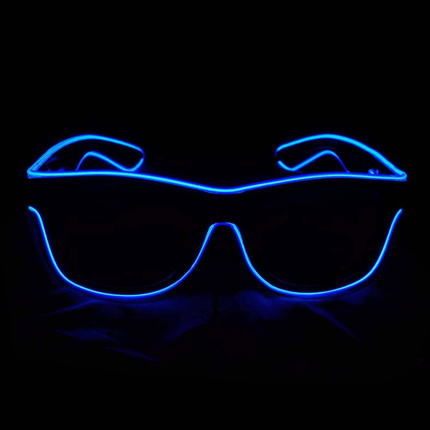 Light up EL Wire Neon Rave Glasses Glow Flashing LED Sunglasses for Party EDM Halloween