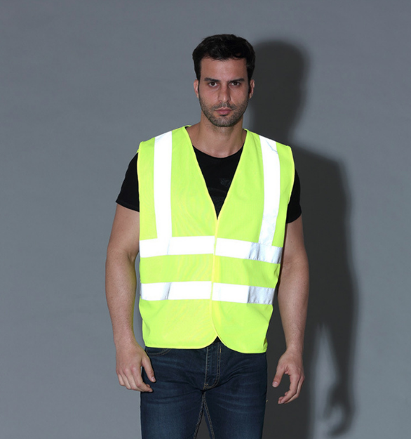 Customized high quality reflective vest with 4 reflective stripes reflective vest construction site safety suit