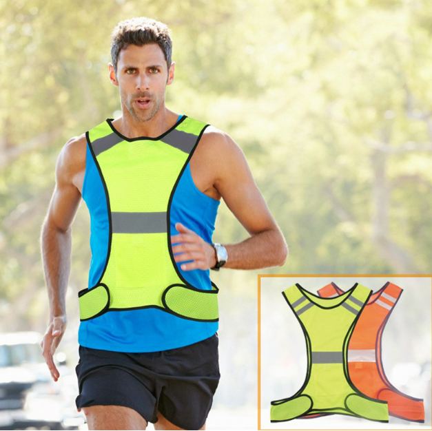 Wholesale Reflective Gear High Visibility Reflective Safety Vest for Running Jogging Biking