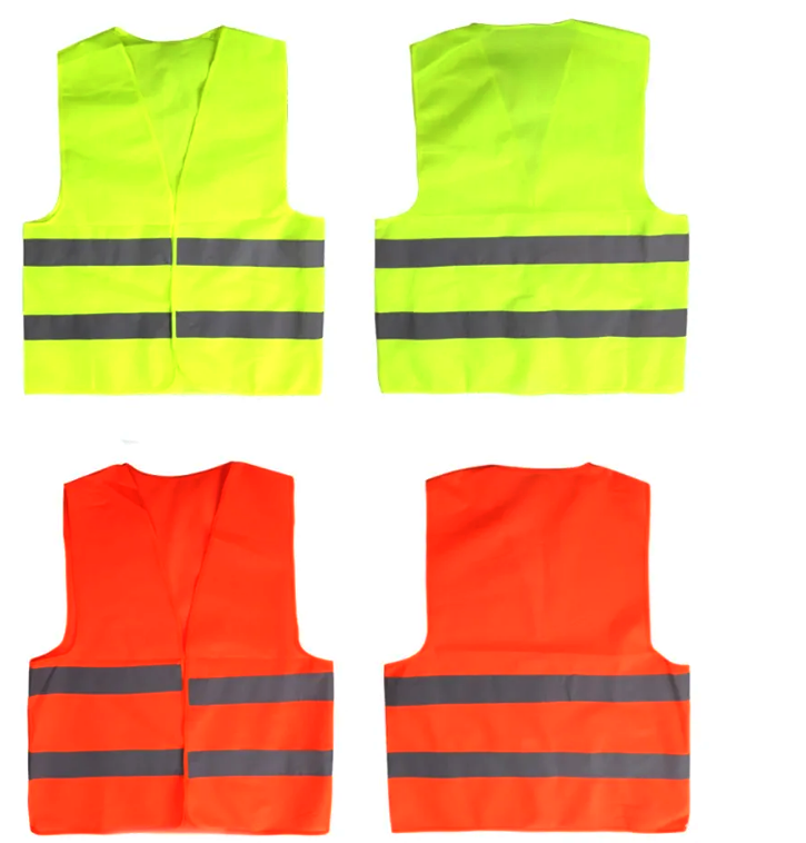 Customized public reflective 100% polyester reflective jacket, high visibility reflective vest night cycling vest