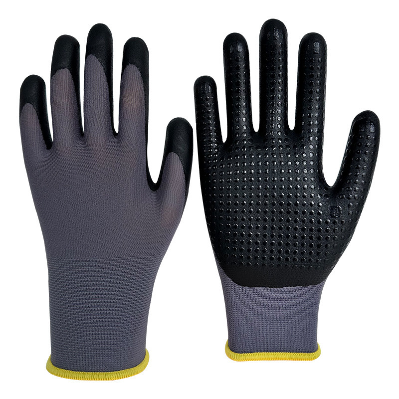 15 Gauge High Flex Nylon Spandex Foam Nitrile Coated Gloves Anti-Cut Work Safety Hand Protection Manufacturer Direct