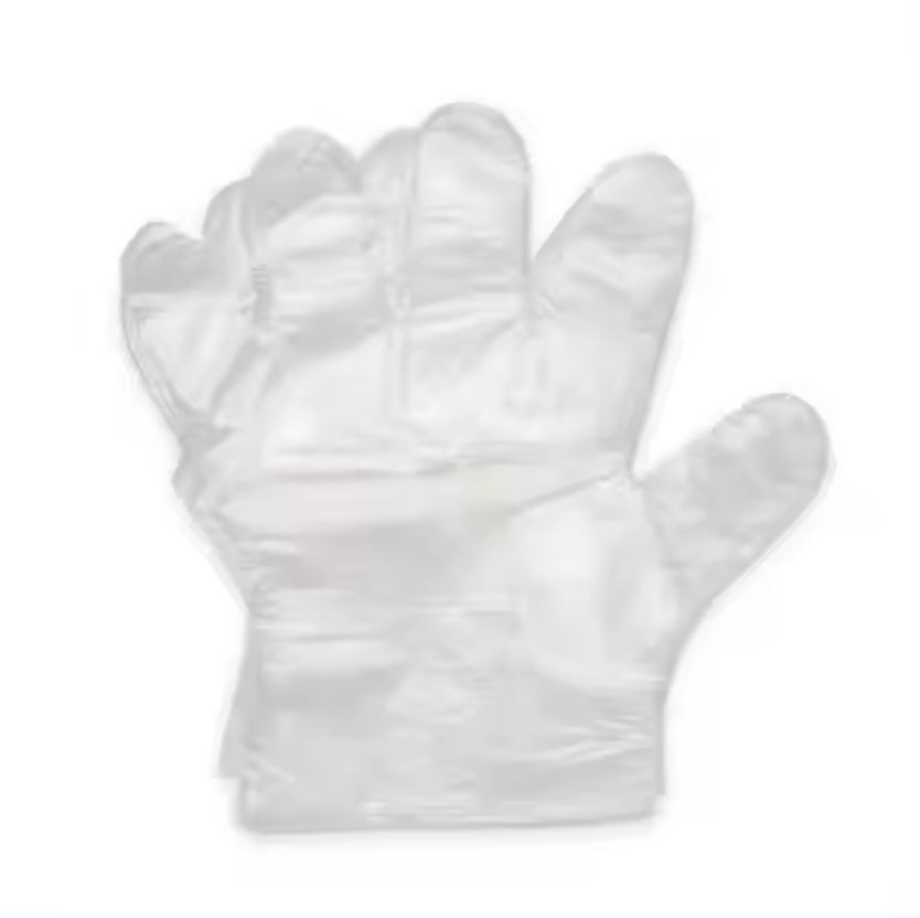 Food Grade Clear Transparent PE Plastic Mitten Ldpe Poly disposable polyethylene HDPE gloves, food grade TPE gloves