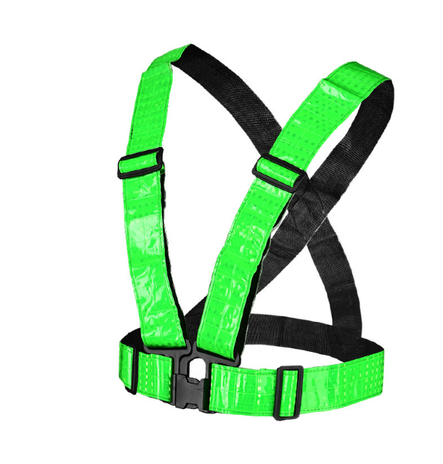 Running Reflective Vest Gear, Reflective Vest Adjustable Safety High Visible Reflective Belt Straps