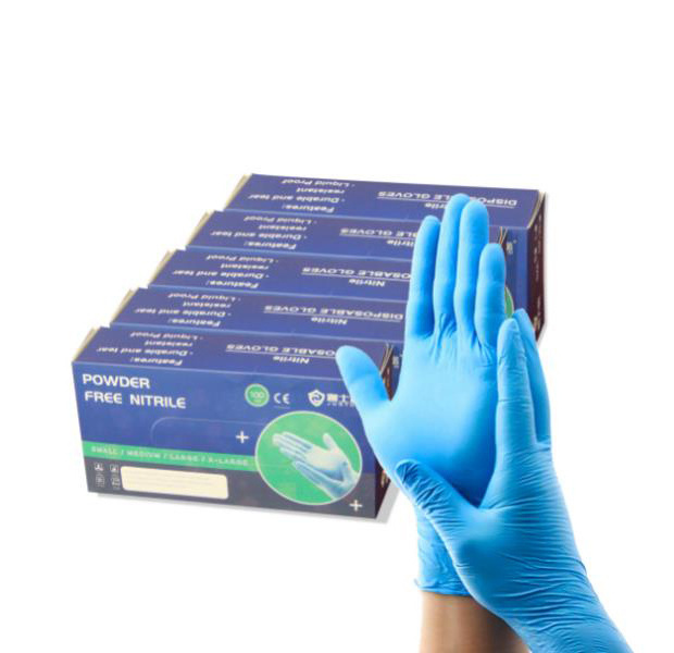 Best Blue Disposable Nitrile Gloves Touchntuff for Mechanics powder free Polyco bodyguard nitrile gloves