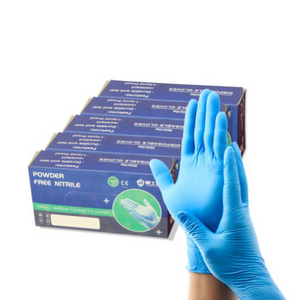 Best Blue Disposable Nitrile Gloves Touchntuff for Mechanics powder free Polyco bodyguard nitrile gloves