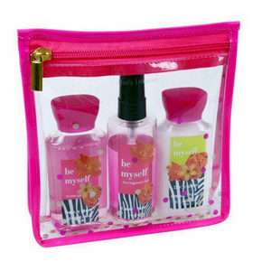 Brand skin care bath christmas gift set with small bag packaging for travelling