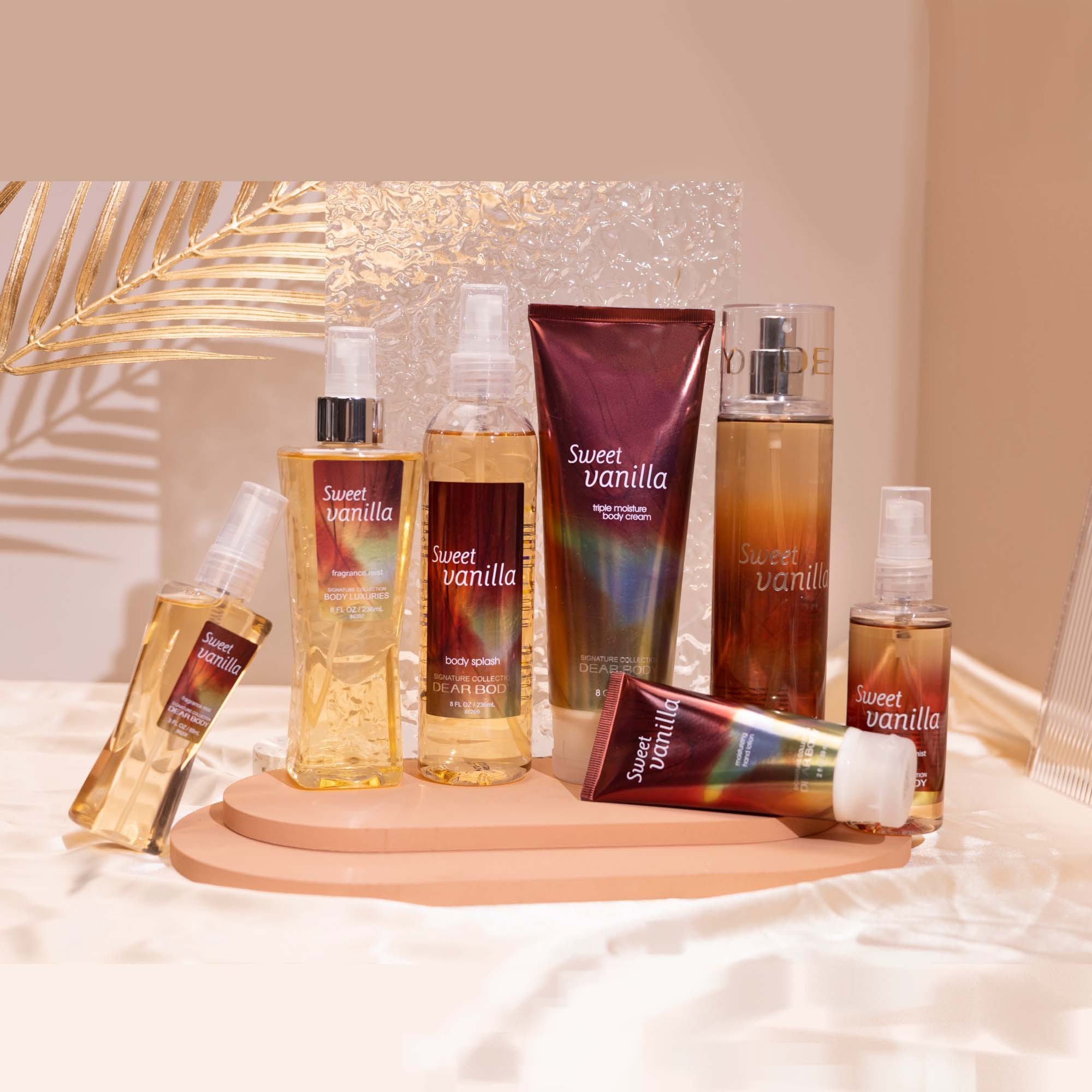 Warm vanilla sugar perfumed bath set 295ml body wash 236ml body cream and shea body butter