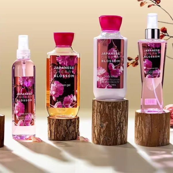 2024  Newest bath and body series  gift set Japanese cherry blossom series original ingredient OEM/OBM with wholesale price