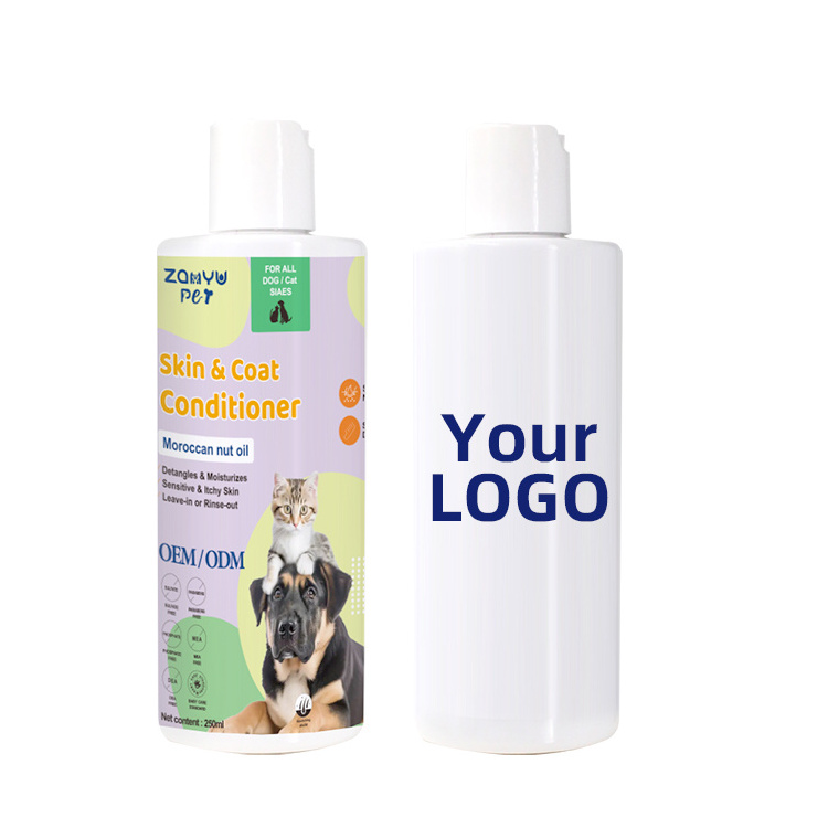 Private Label Pet Skin & Coat Conditioner 250ml Dog Shampoo And Conditioner Moisturizing Cat Hair Conditioner