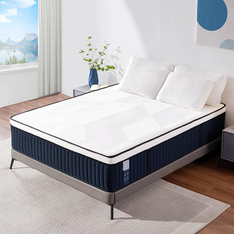 King queen single size with mattress in a box Matratze Colcho brands coil memory foam pillow top pocket bed spring mattress