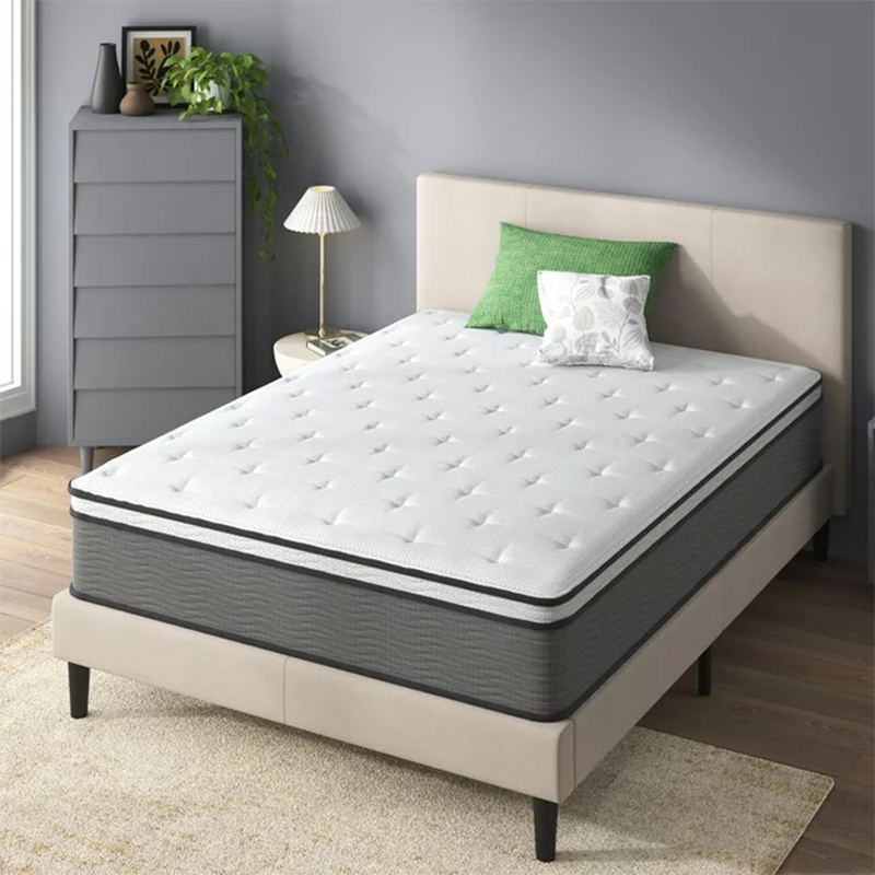 Factory Sale Hotel Cheaper Mattress Queen King High Density Latex Pocket Coil Spring Mattress 4 Inch Gel Memory Foam Mattress