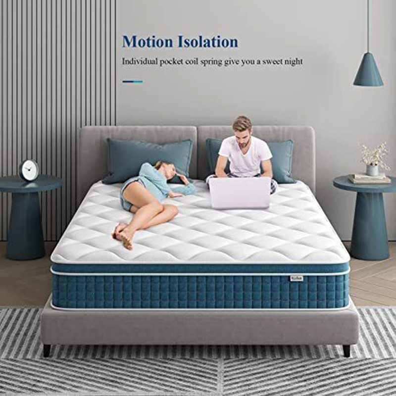 King Queen Size Euro Top Mattress Knitted Fabric Convoluted Foam Mattress For Sleep Bonnell Spring Visco Memory Foam Mattress